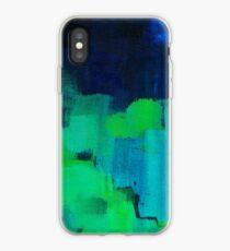 Blue and green abstract iPhone Case
