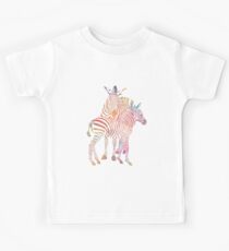 Colourful Zebras Kids Tee