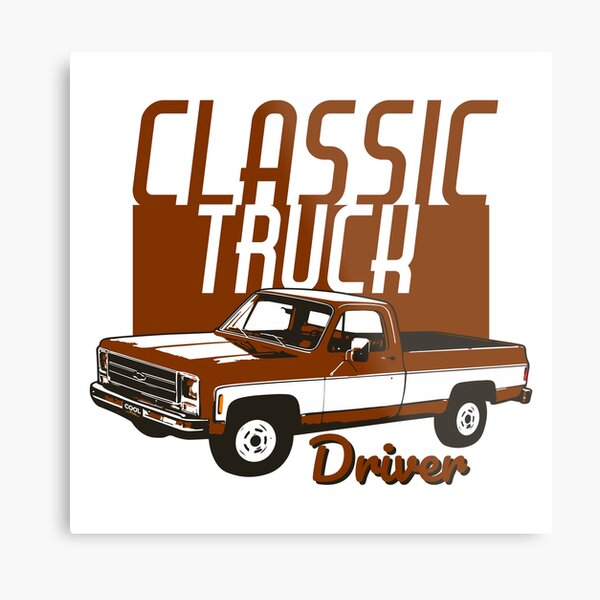 Aperçu de l'œuvre Camion C classique marron des années 70 créée et vendue par CoolRide.