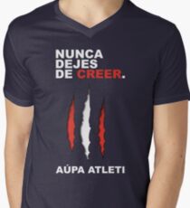 Atleti - Nunca Dejes De Creer Men's V-Neck T-Shirt