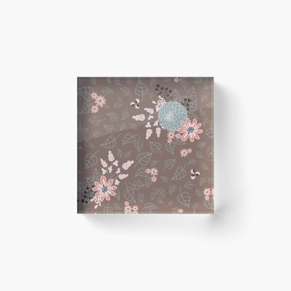 Blooming Dahlias Acrylblock