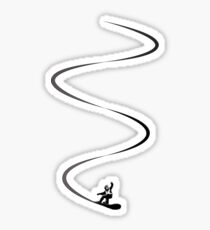 Snowboard lines Sticker