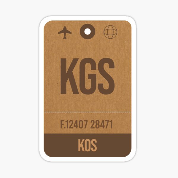 Item preview, Kos Greece Airport Vintage Luggage Tag Gift Idea For Traveller designed and sold by InspireShop.