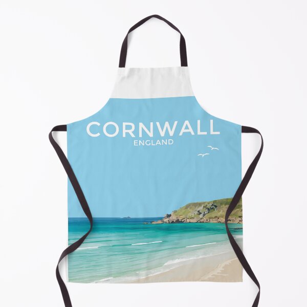 Item preview, Cornwall Seaside Art Print Travel Poster designed and sold by ShopSBDesign.