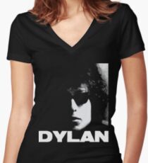 Bob Dylan Women's Fitted V-Neck T-Shirt