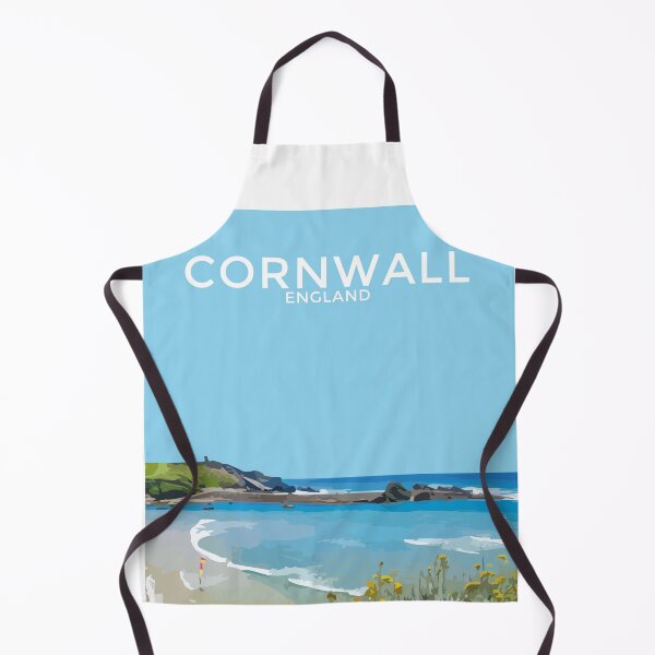 Item preview, Cornwall Seaside Art Print Travel Poster designed and sold by ShopSBDesign.