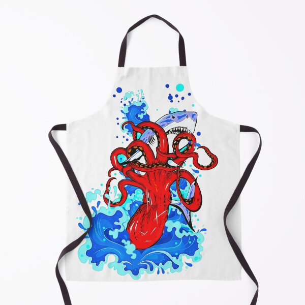 Item preview, Fight in the ocean octopus vs shark designed and sold by MXanwar.