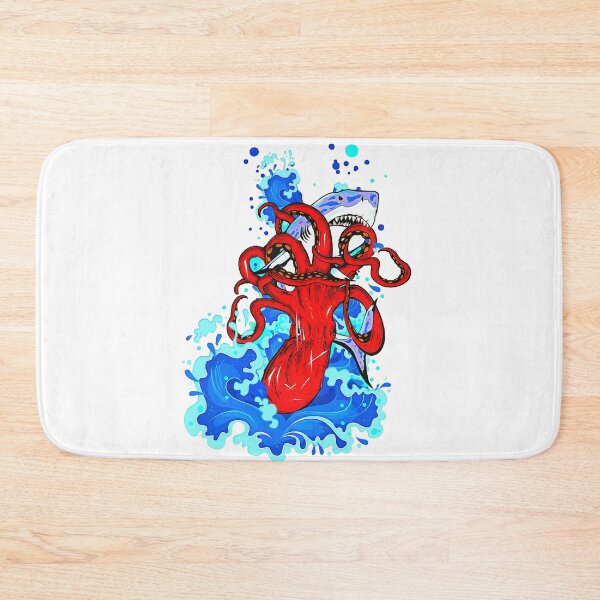 Item preview, Fight in the ocean octopus vs shark designed and sold by MXanwar.