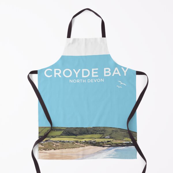 Item preview, Croyde Bay Devon Seaside Art Print Travel Poster designed and sold by ShopSBDesign.
