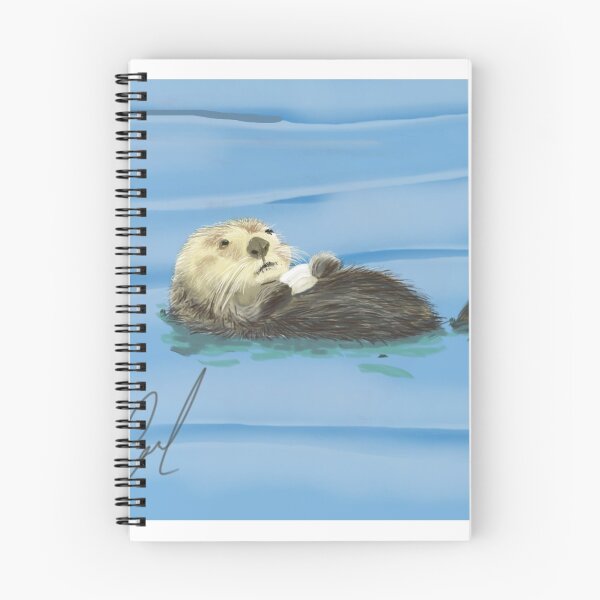 Artikelvorschau, Seeotter mit Shell auf iPad gezeichnet entworfen und verkauft von Ray Cassel.
