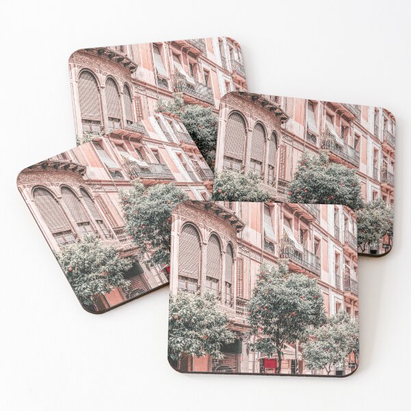 Item preview, Barcelona Street Print, Spain City Orange Fruit Trees Print, Urban Photography, Summer Travel Tropical Pink Print designed and sold by radub85.