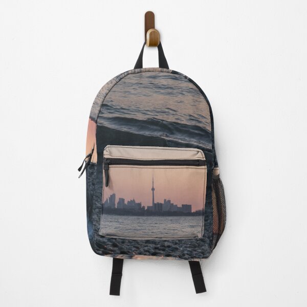 Item preview, Pebbles and Waves - Splendid Toronto Skyline Sunrise from Humber Bay Shores designed and sold by Georgia Mizuleva.