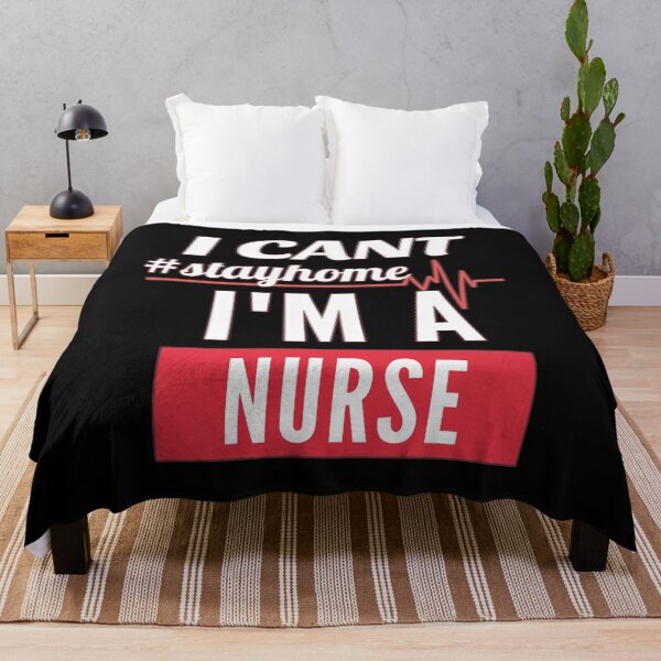 Item preview, I Can't Stay Home, I'm a Nurse- Funny Nurse Gift Ideas- White Text designed and sold by EvaWolf.