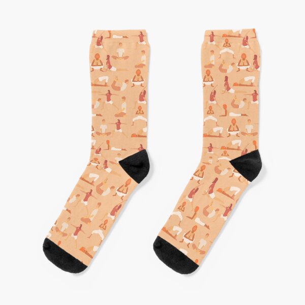 Yoga poses for Sacral Chakra YogaMap/Yogicfoods - ORANGE Socks