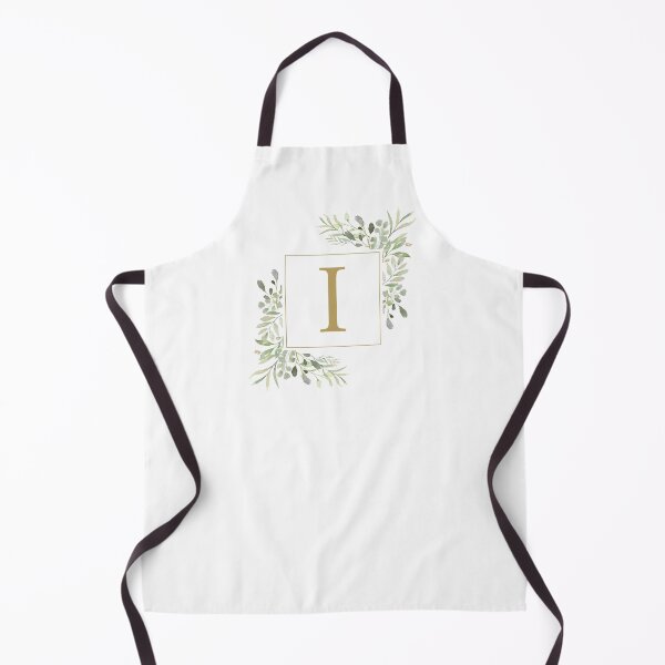 Item preview, Gold Letter I Monogram Watercolor Greenery designed and sold by theimagezone.