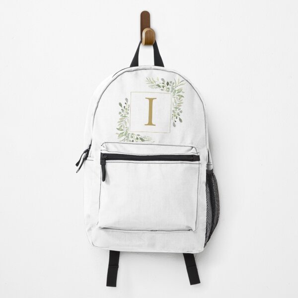 Item preview, Gold Letter I Monogram Watercolor Greenery designed and sold by theimagezone.