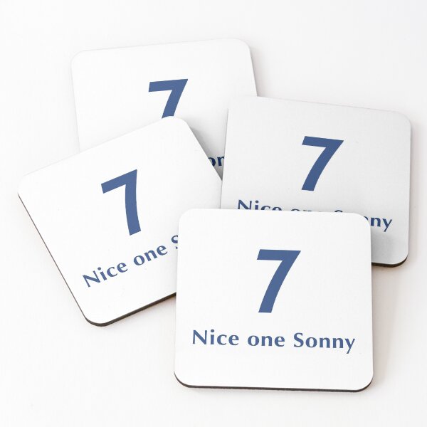 Item preview, Number 7 north London Football player Nice one Son White and Blue designed and sold by FrenchsTuck.