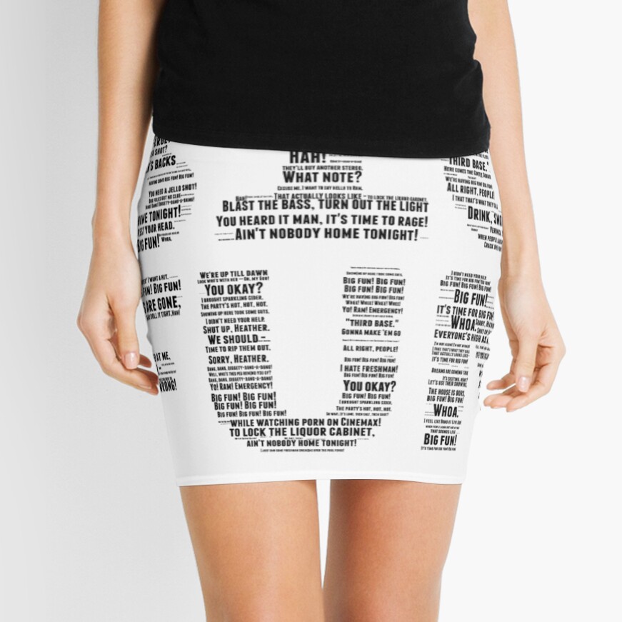  Heathers Big Fun Lyrics Mini Skirt By Gracereed Redbubble