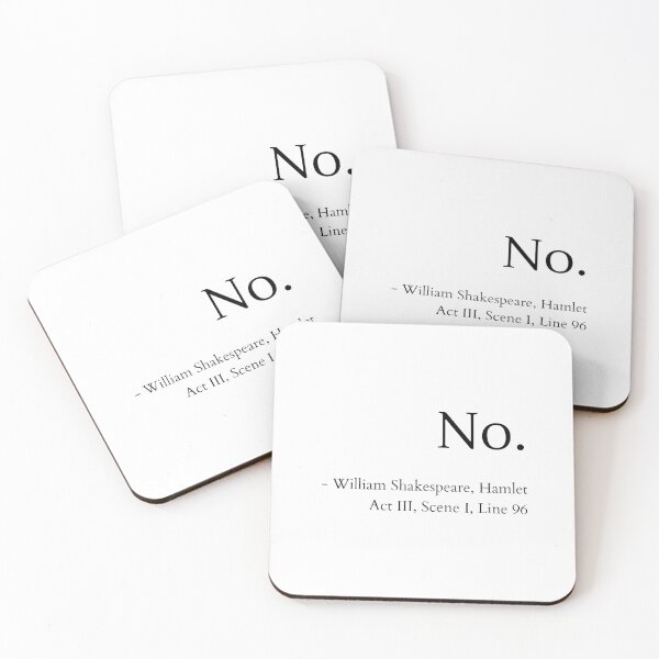 Item preview, No. -William Shakespeare, Hamlet, Act III, Scene I, Line 96 designed and sold by 11ara.