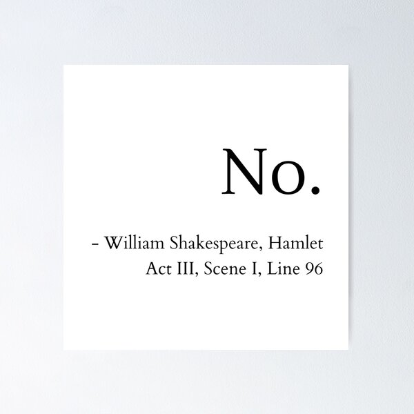 Item preview, No. -William Shakespeare, Hamlet, Act III, Scene I, Line 96 designed and sold by 11ara.