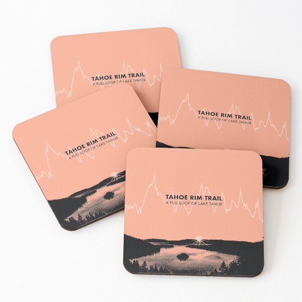 Item preview, The Tahoe Rim Trail Elevation Art - Peach designed and sold by PilgrimageShop.