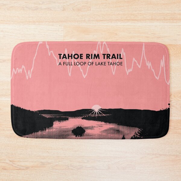Item preview, The Tahoe Rim Trail Elevation Art - Pink designed and sold by PilgrimageShop.