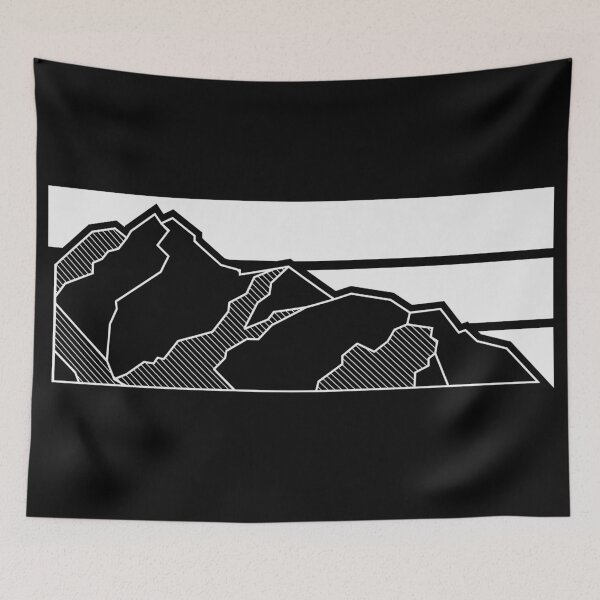 Item preview, simple mountain line-art for adventure lovers climbing fans designed and sold by Half Mess.