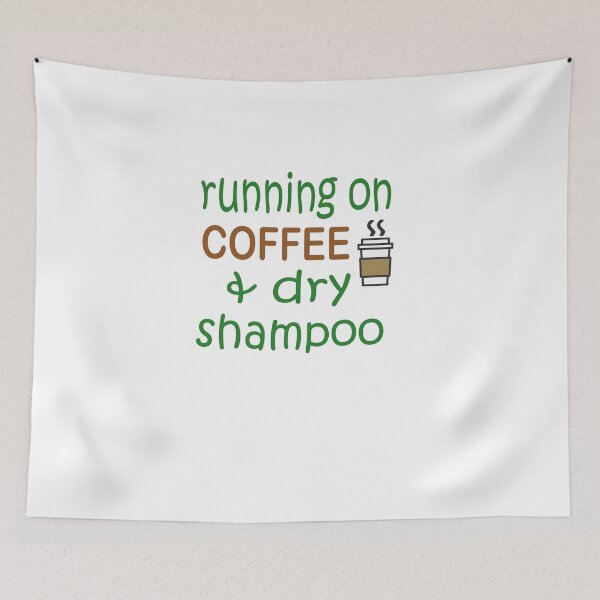 Item preview, running on coffee and dry shampoo sweatshirt designed and sold by cercleshop.