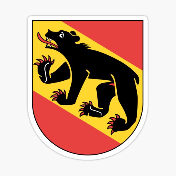 Item preview, Wappen des Kantons Bern und der Stadt Bern (Schweiz), Coat of arms of the canton of Bern and the city of Berne (Switzerland), Armoiries du canton de Berne et de la Ville de Berne (Suisse), designed and sold by Stratoguayota.