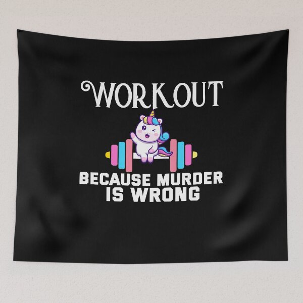 Item preview, Workout Because Murder Is Wrong designed and sold by iliasdesigner.