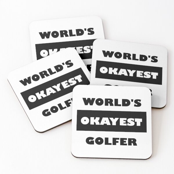 Item preview, Funny Golf Sports World's okayest Golfer - block black and white funny golfer saying designed and sold by Deegital18.