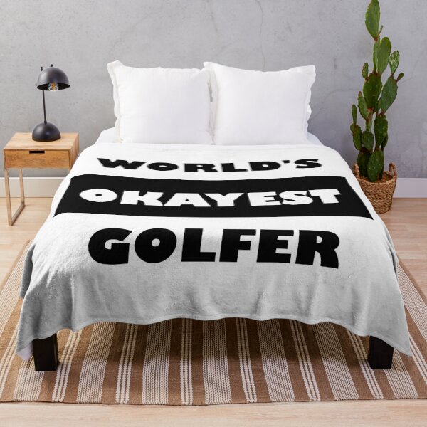 Item preview, Funny Golf Sports World's okayest Golfer - block black and white funny golfer saying designed and sold by Deegital18.