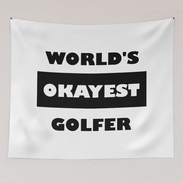 Item preview, Funny Golf Sports World's okayest Golfer - block black and white funny golfer saying designed and sold by Deegital18.