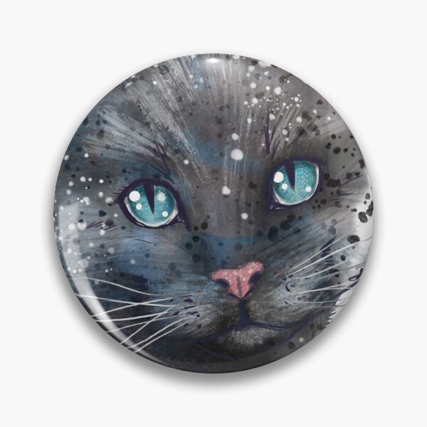 Cat watercolor Pin