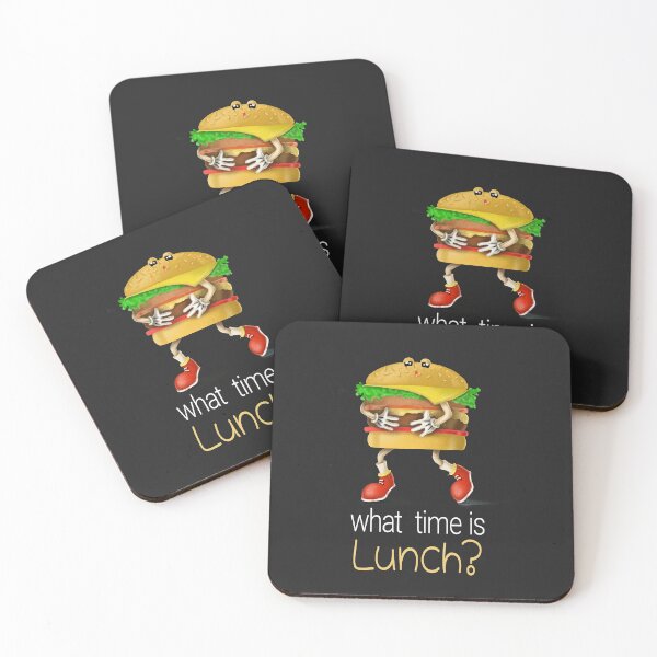 Item preview, What Time Is Lunch? | Cute Hamburger designed and sold by Cat N' Doodles.
