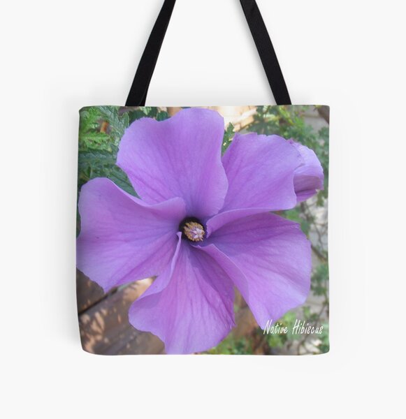 Native hibiscus alyogyne huegeli All Over Print Tote Bag