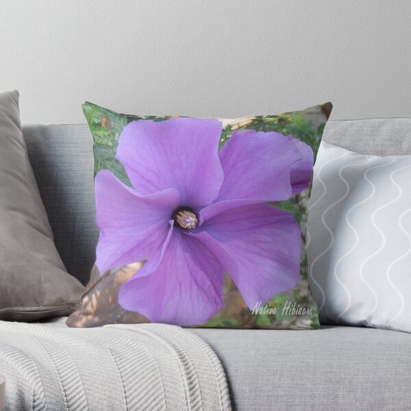 Native hibiscus alyogyne huegeli Throw Pillow