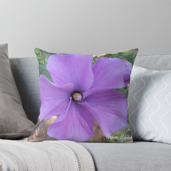 Native hibiscus alyogyne huegeli Throw Pillow