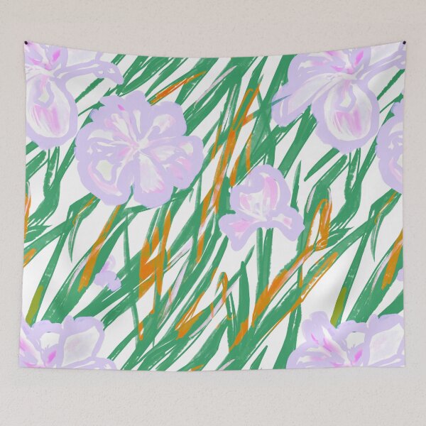 Item preview, Summer irises seamless pattern designed and sold by stavina.