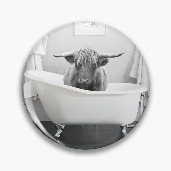 Item preview, Highland Cow in Bathtub designed and sold by RockyTopDesigns.