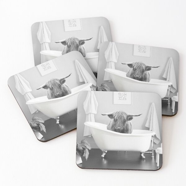 Item preview, Highland Cow in Bathtub designed and sold by RockyTopDesigns.