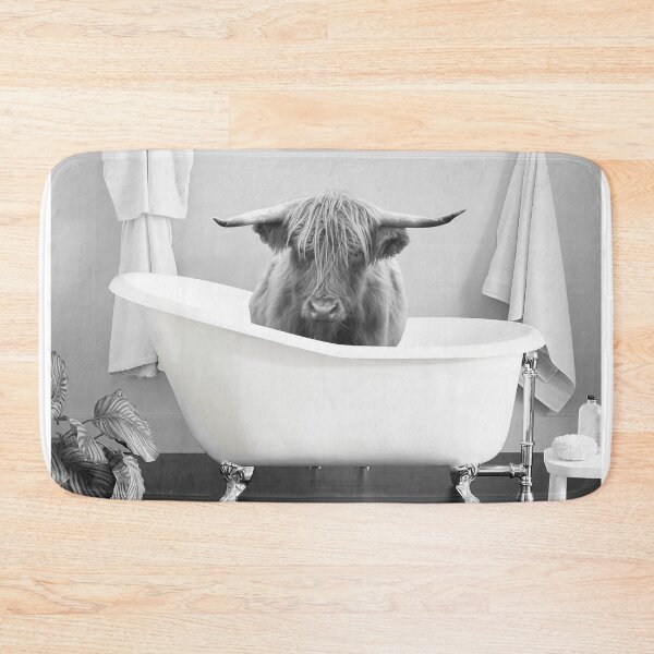 Item preview, Highland Cow in Bathtub designed and sold by RockyTopDesigns.