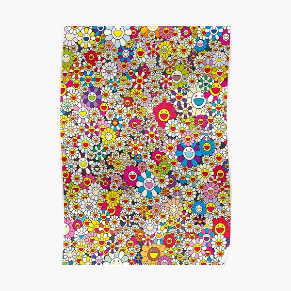 Collage Flower Colourfull Poster