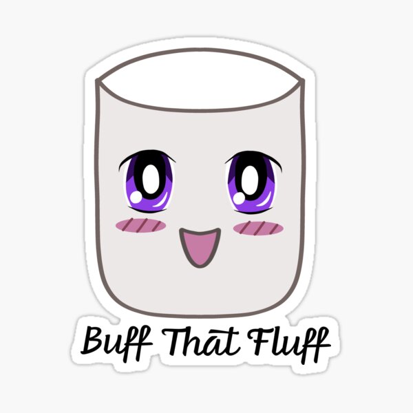 Buff That Fluff Marshamallow Boy STICKER FONT 2 Sticker