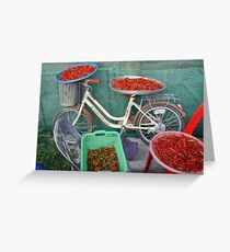 Red hot chili pepper bike , Kho Lipe , Thailand Greeting Card