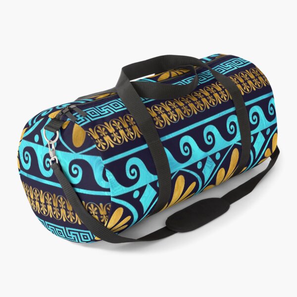 Item preview, Luxury Greek Ornament Blue glass and Gold designed and sold by k9printart.