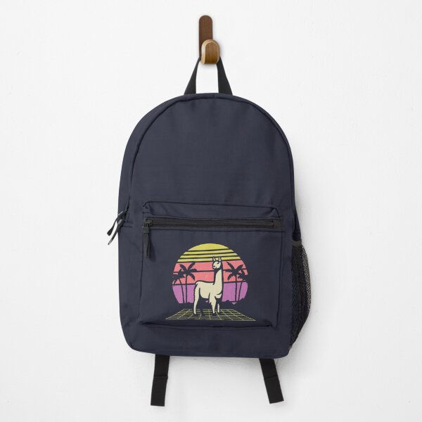 Item preview, Retro llama alpaca sunset palm trees designed and sold by DerSenat.