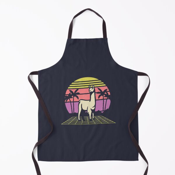 Item preview, Retro llama alpaca sunset palm trees designed and sold by DerSenat.
