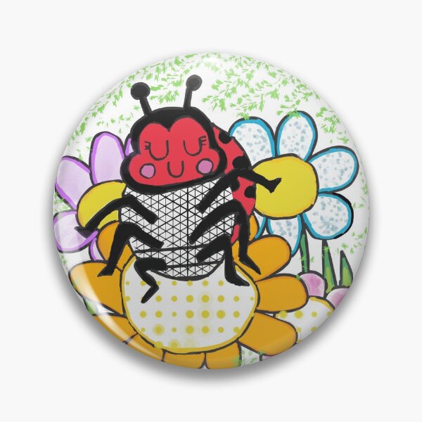 Item preview, Ladybug among flowers designed and sold by de-creartique.