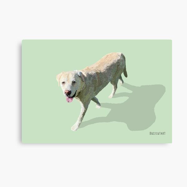 Yellow Dog Painting Canvas Print